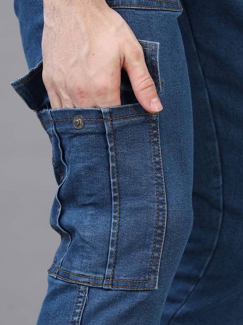 Authentic Stone Blue Cargo Jeans