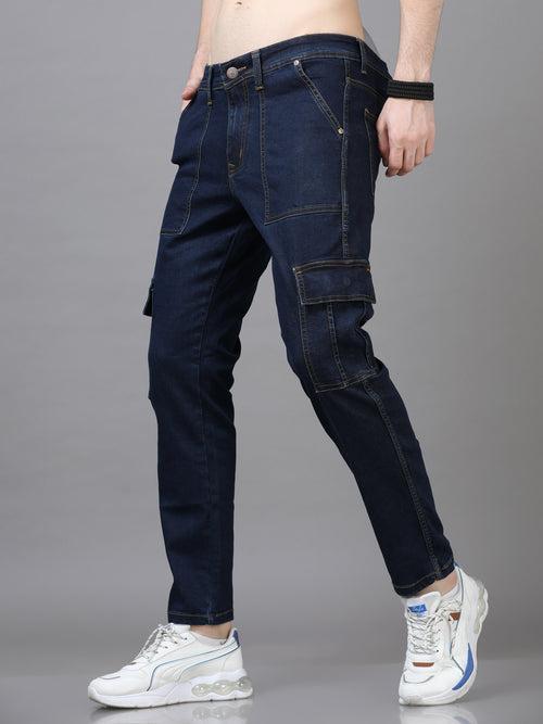 Authentic Mid Blue Cargo Jeans