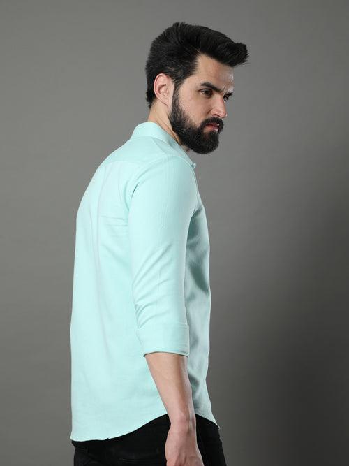 Aero Blue Solid Shirt