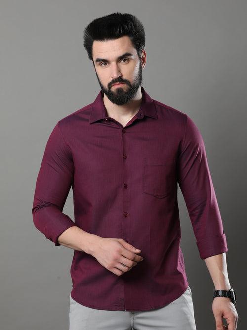 Tyrian Purple Solid Shirt