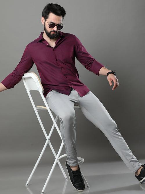 Tyrian Purple Solid Shirt