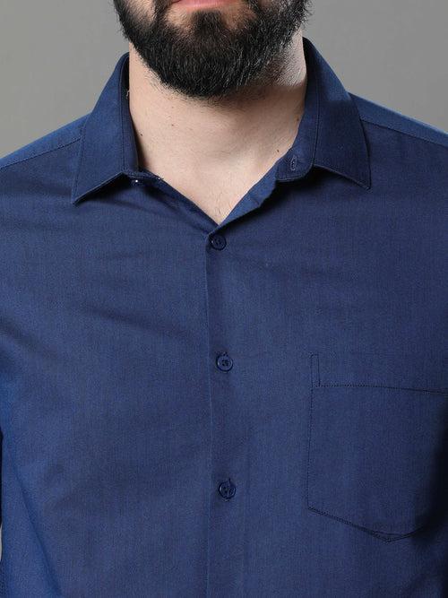 Oxford Blue Solid Shirt