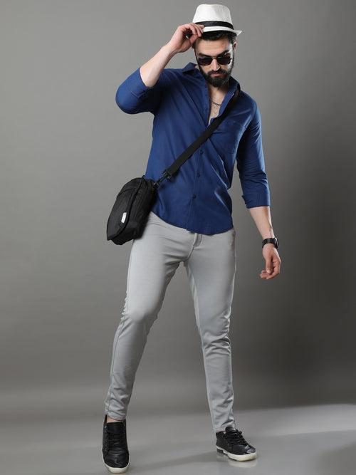 Oxford Blue Solid Shirt