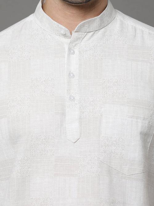 Cream Printed Kurta