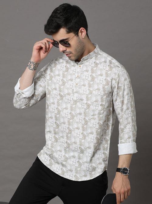 Cream Printed Kurta