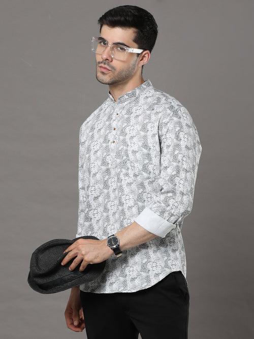 White Printed Kurta