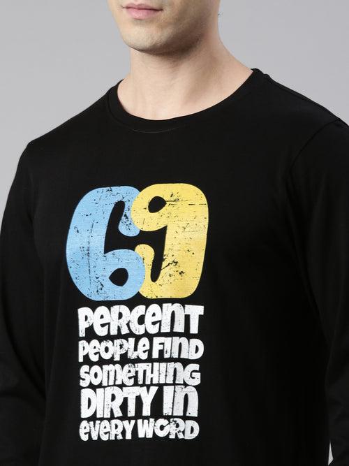 Naughty 69 Black Full Sleeves T-Shirt