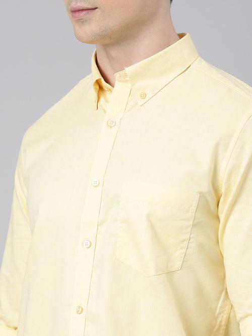 Minion Yellow Button Down Solid Shirt