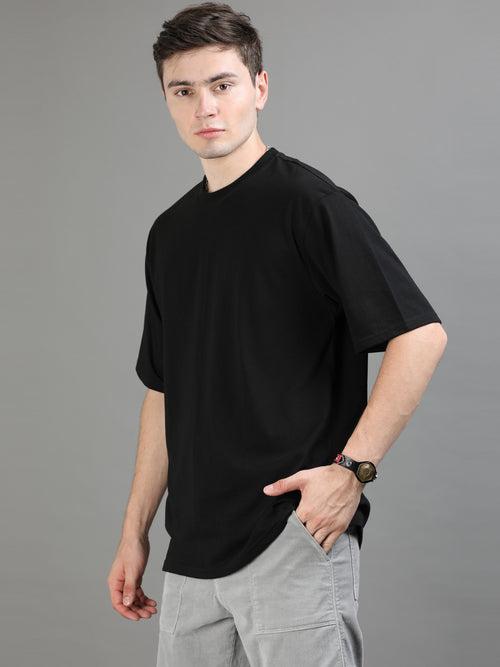 Black Oversize Solid T-Shirt