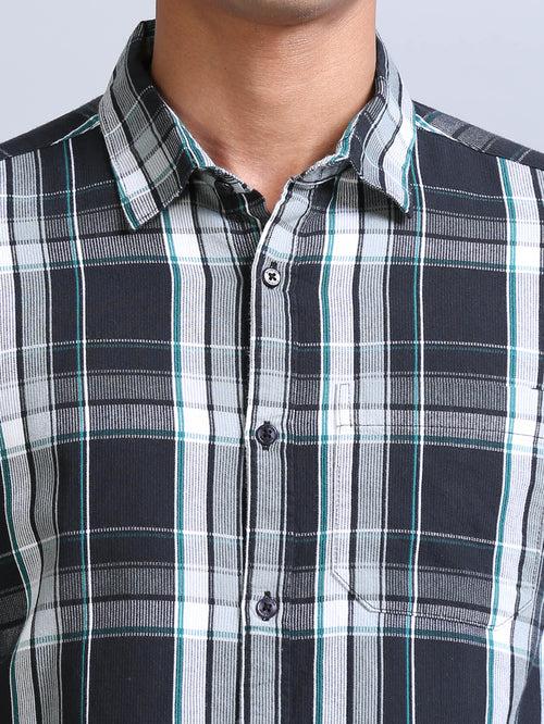 Wale Quadrey Black Checks Shirt