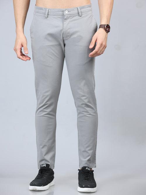 Fringe Pastel Grey Solid Chinos