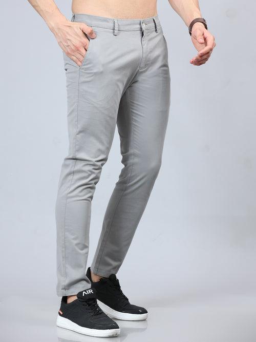 Fringe Pastel Grey Solid Chinos