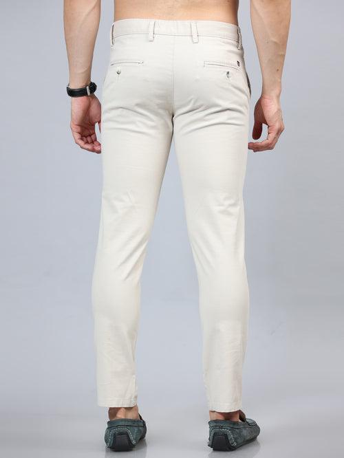 Fringe Cream Solid Chinos