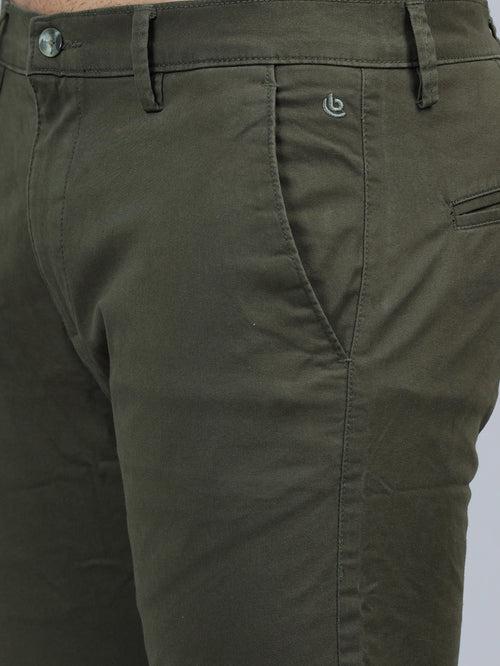 Fringe Pine Green Solid Chinos