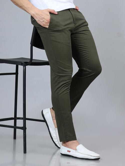 Fringe Pine Green Solid Chinos