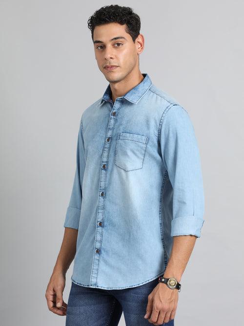 Slate Blue Denim Shirt