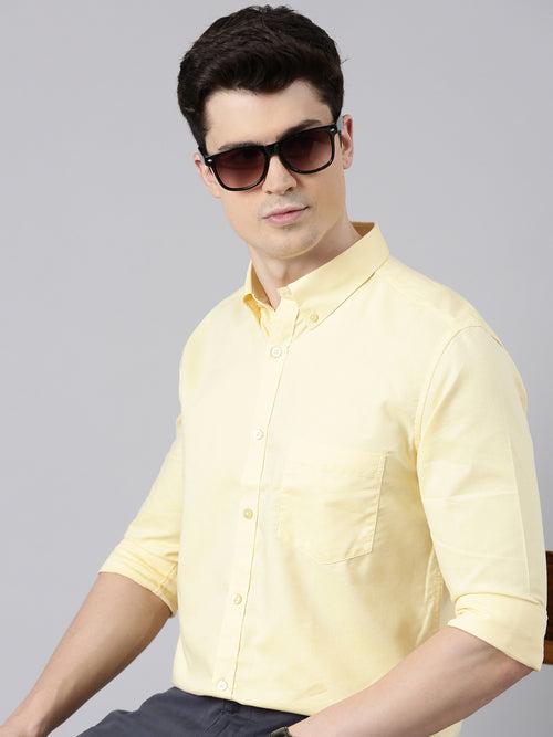 Minion Yellow Button Down Solid Shirt