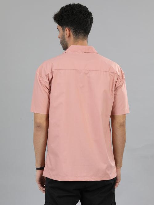 Peach Oversize Solid Shirt