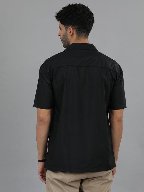 Black Oversize Solid Shirt