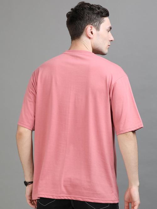 Peach Oversize Solid T-Shirt