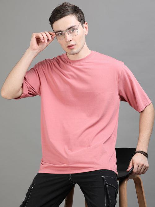 Peach Oversize Solid T-Shirt