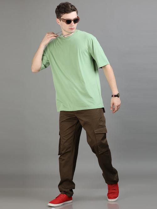 Pickle Green Oversize Solid T-Shirt