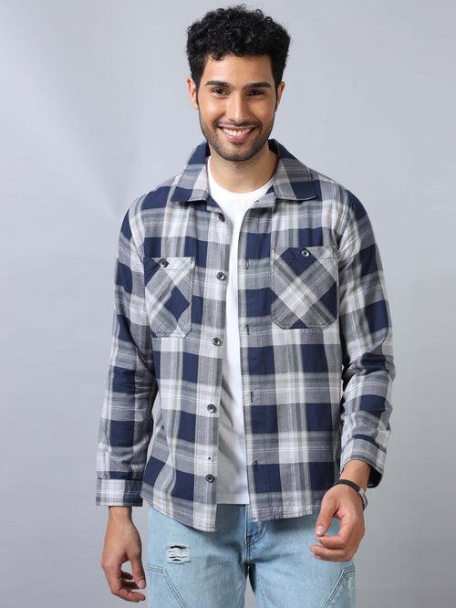 Blue Checked Shacket