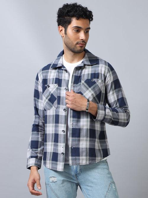 Blue Checked Shacket