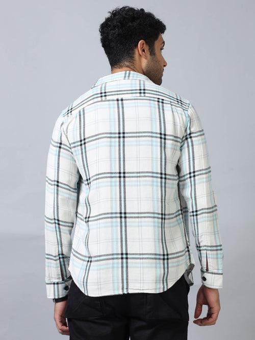 White Checked Shacket