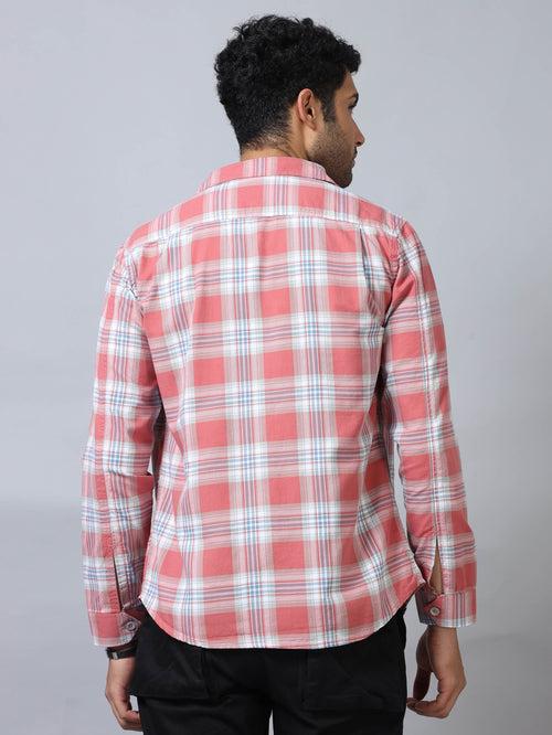 Pastel Pink Checked Shacket