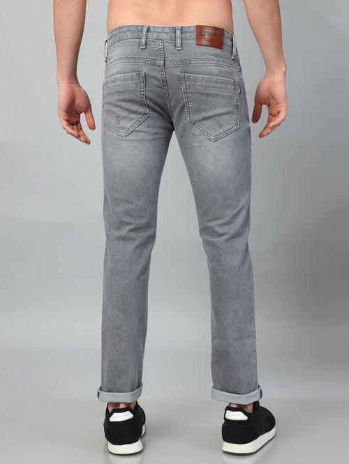 Stone Grey Solid Slim Fit Jeans