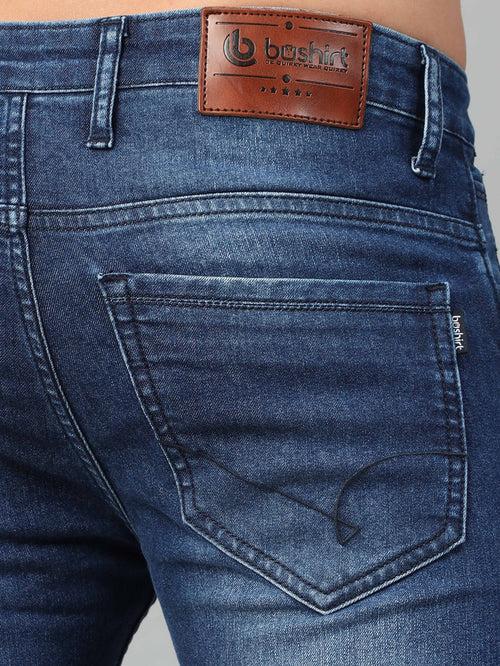 Dark Blue Solid Slim Fit Jeans