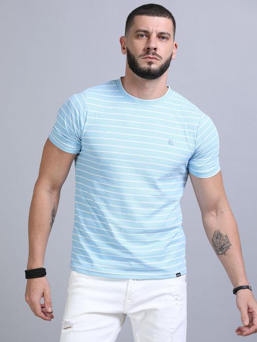 Light Blue Strips T-Shirt