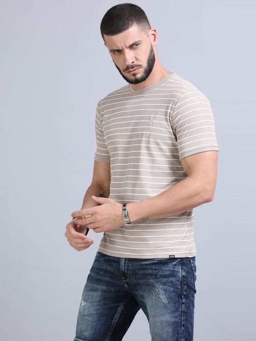 Wood Brown Strips T-Shirt