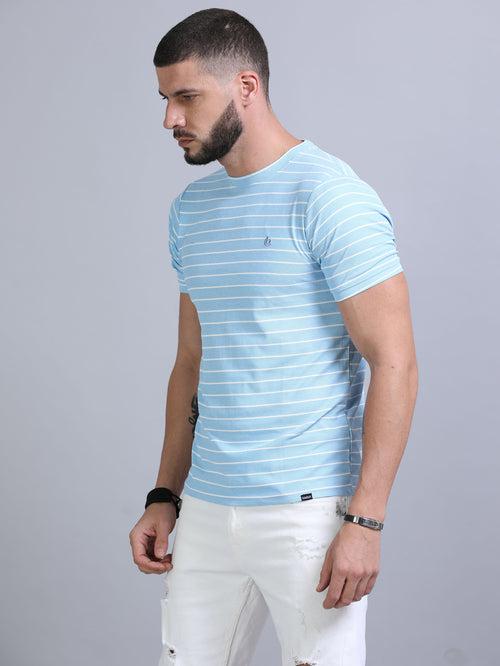 Light Blue Strips T-Shirt