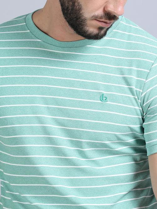 Mint Green Strips T-Shirt