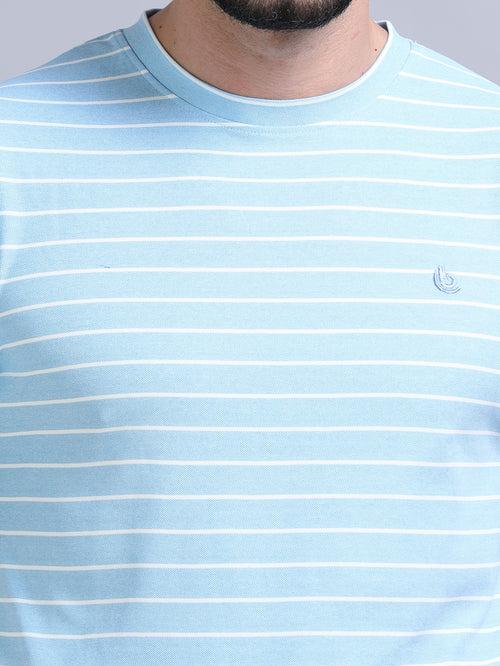 Light Blue Strips T-Shirt