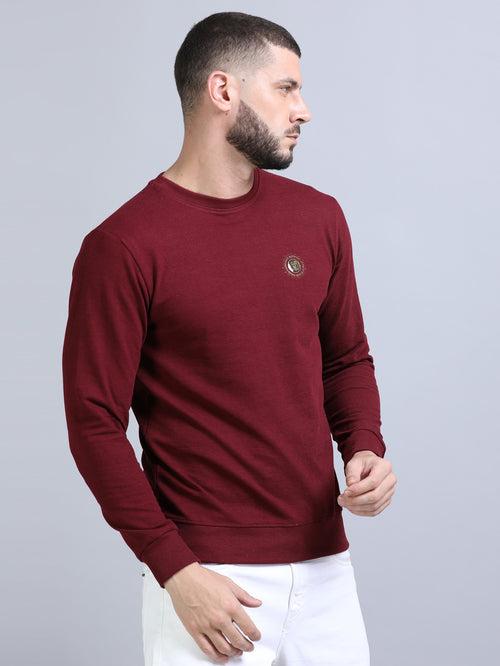 Acrylic Wine Solid Sweatshirt