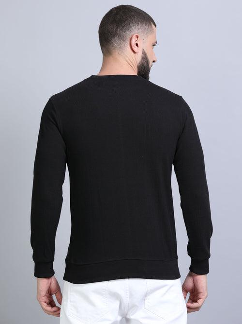 Acrylic Black Solid Sweatshirt
