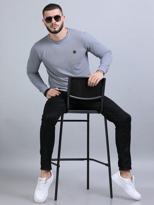 Acrylic Stardust Blue Solid Sweatshirt