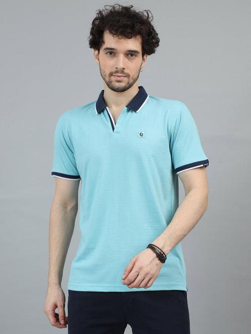 Hippie Blue V-Neck Polo T-Shirt