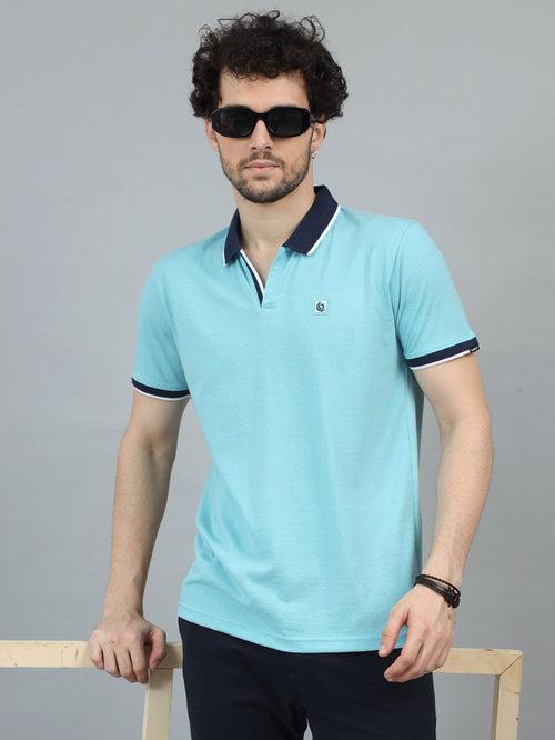 Hippie Blue V-Neck Polo T-Shirt