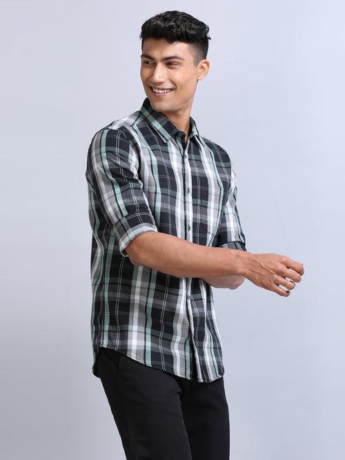 Wale Quadrey Black Checks Shirt