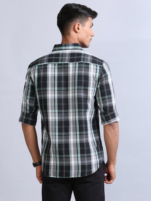 Wale Quadrey Black Checks Shirt