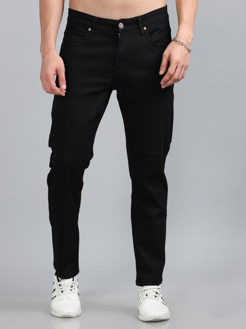 Black Solid Slim Fit Jeans