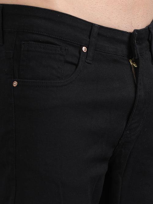 Black Solid Slim Fit Jeans