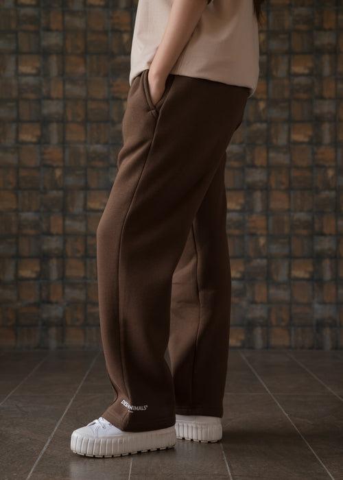 Mocha — Straight Fit Trousers