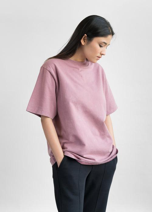 Plum — Stone Wash Heavy Weight Oversized T-Shirt