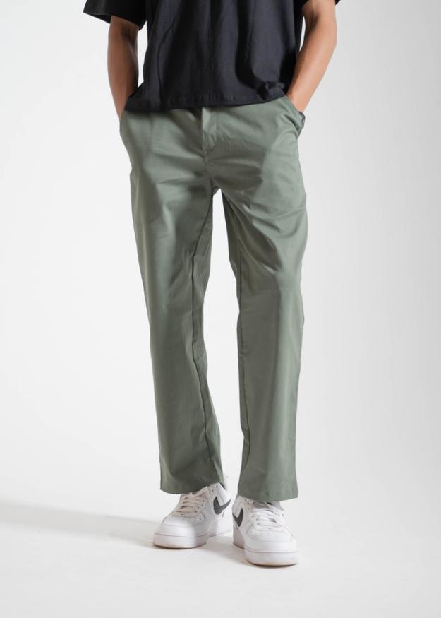 Muted Green — Relaxed Chinos