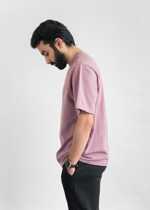 Plum — Stone Wash Heavy Weight Oversized T-Shirt